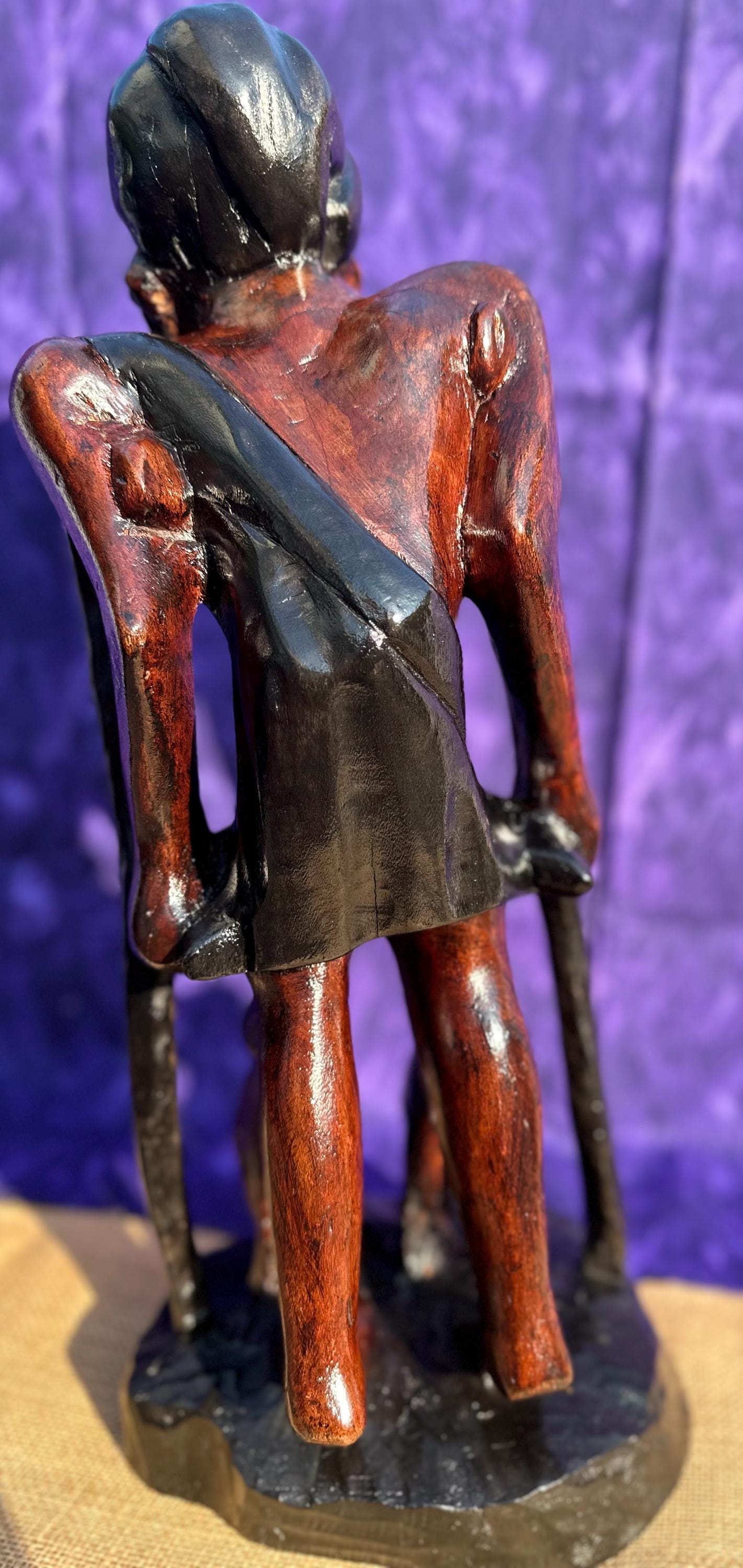 Hand Carved Wooden San Lazaro Statue (Babalu Aye/Asojano)
