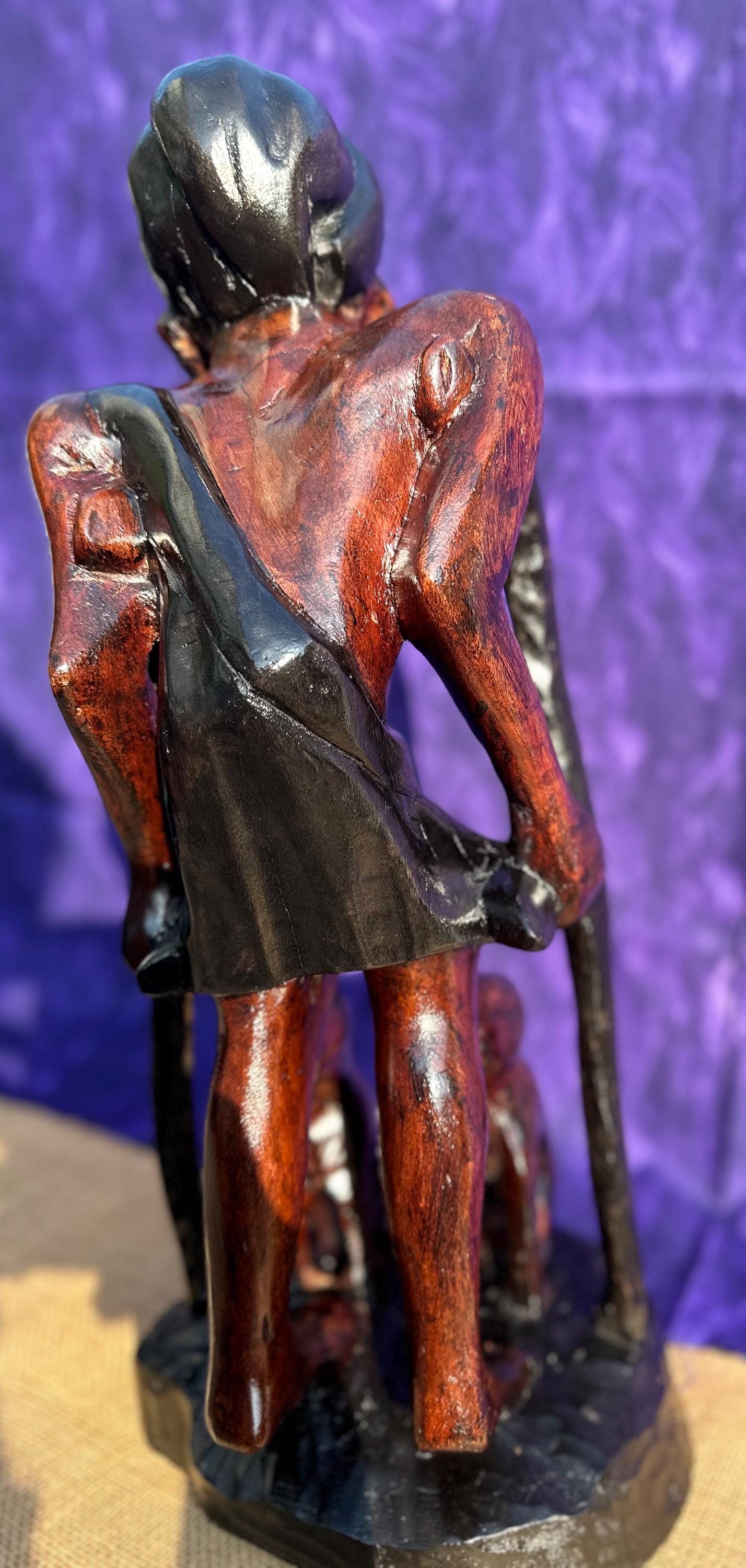 Hand Carved Wooden San Lazaro Statue (Babalu Aye/Asojano)