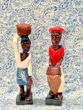 Handcrafted Muerto Wooden Statue Set / Set de Estatuas Talladas a Mano