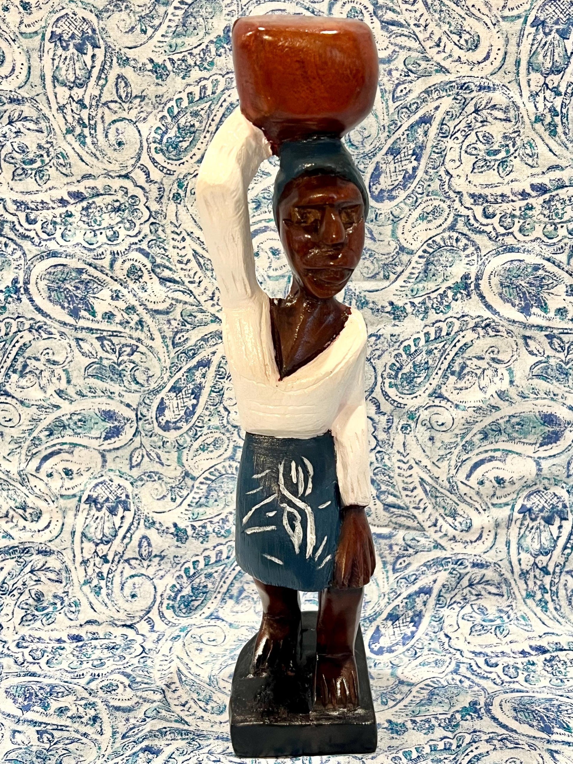 Handcrafted Muerto Wooden Statue Set / Set de Estatuas Talladas a Mano