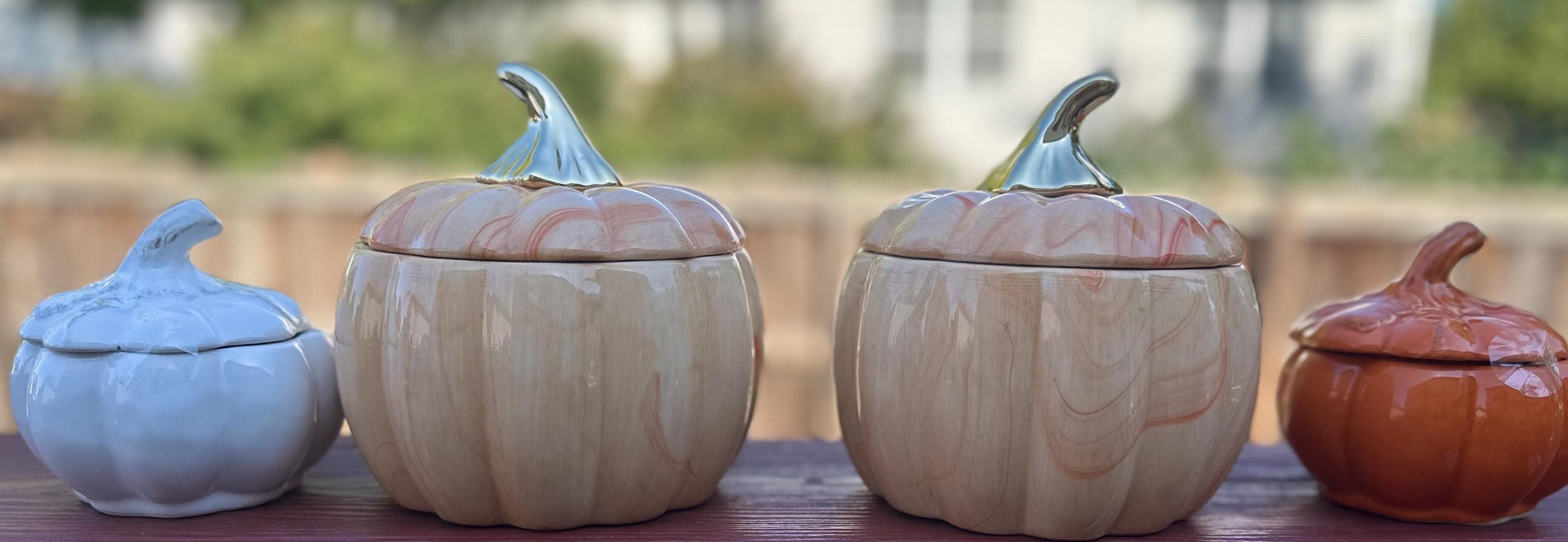 Ceramic Orisha Tinajas: White and Orange Ginger Jars