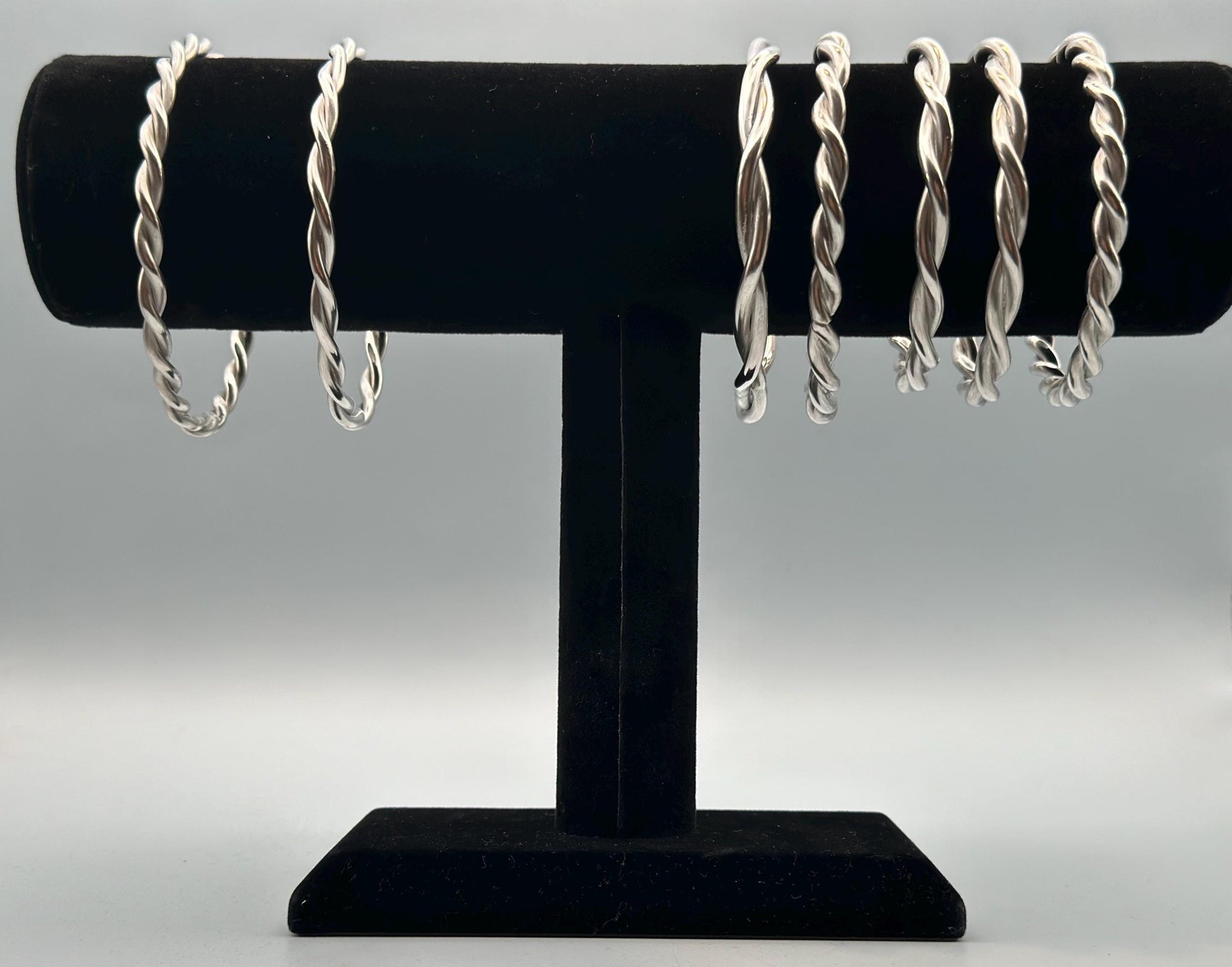 Handmade .999 Fine Silver Ochossi Bangle - Traditional 8 Gauge