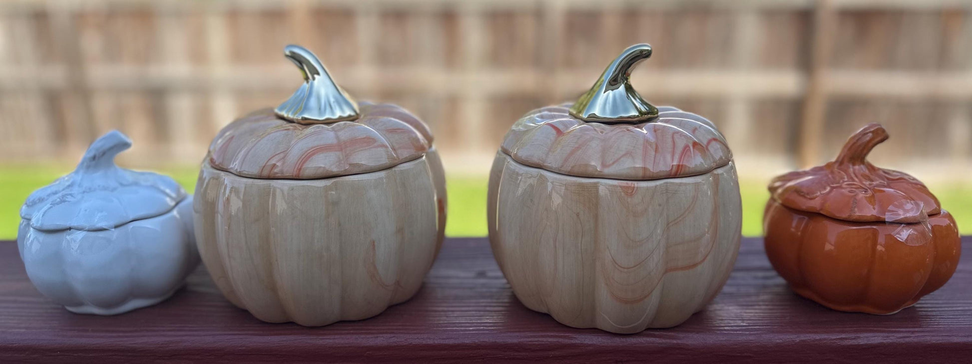 Ceramic Orisha Tinajas: White and Orange Ginger Jars