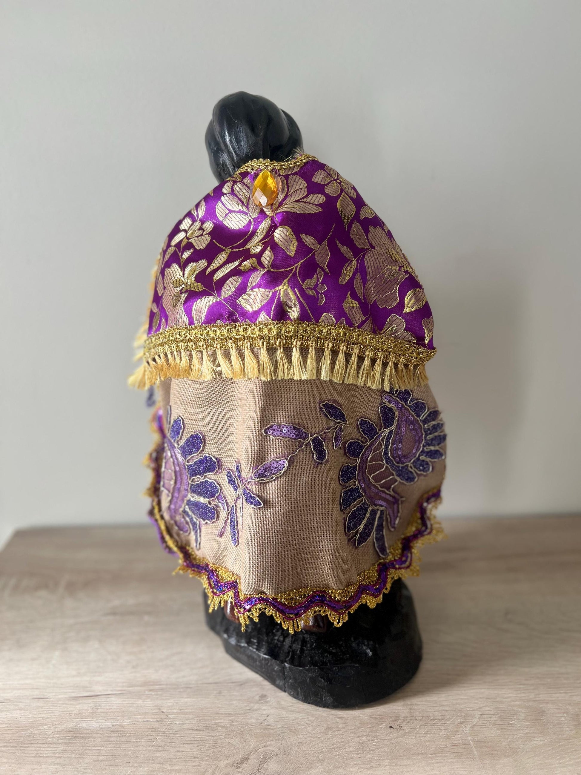 Hand Carved Wooden San Lazaro Statue (Babalu Aye/Asojano)