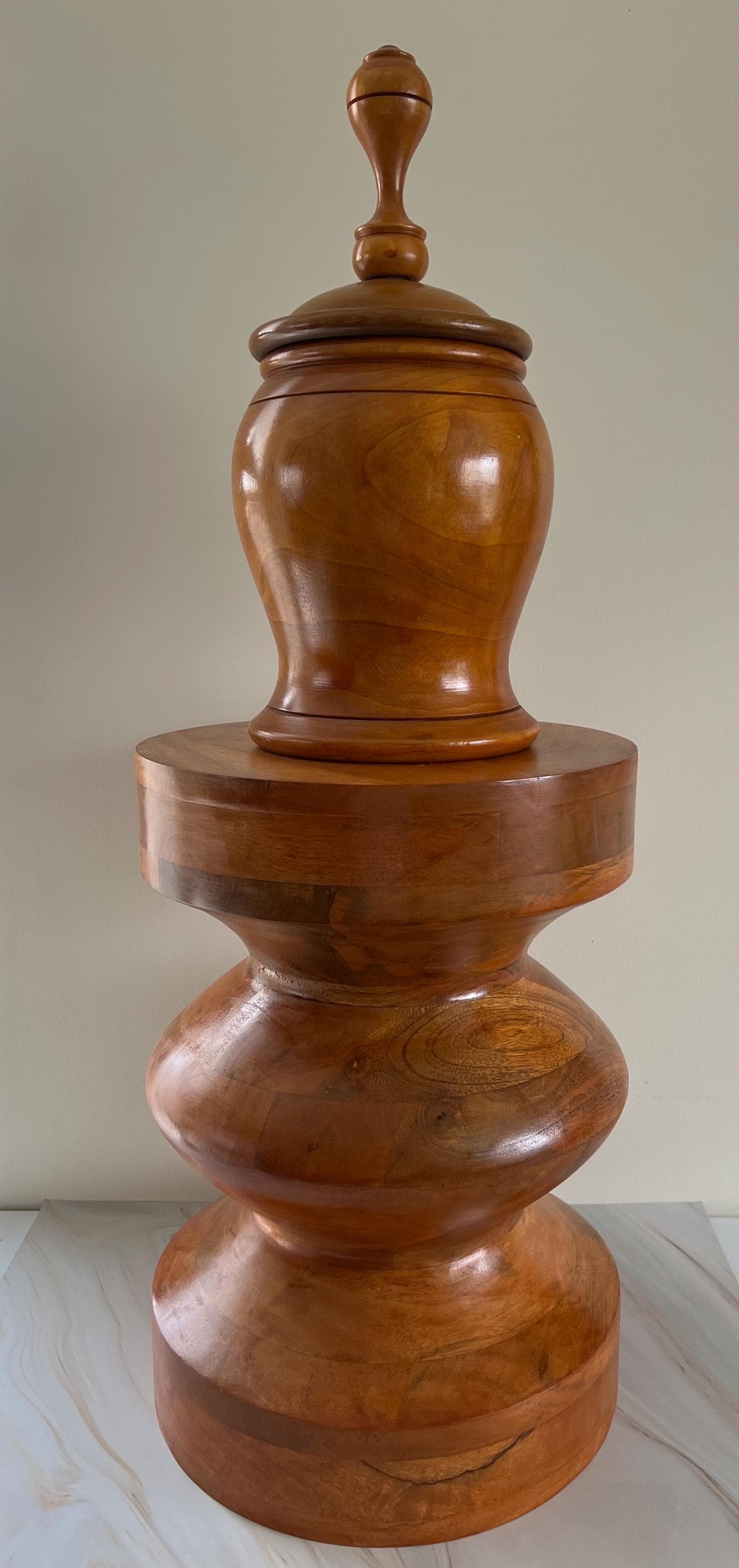 Hand Carved Wooden Basin Lebrillo De Aggayu and Pilon Para Aggayu