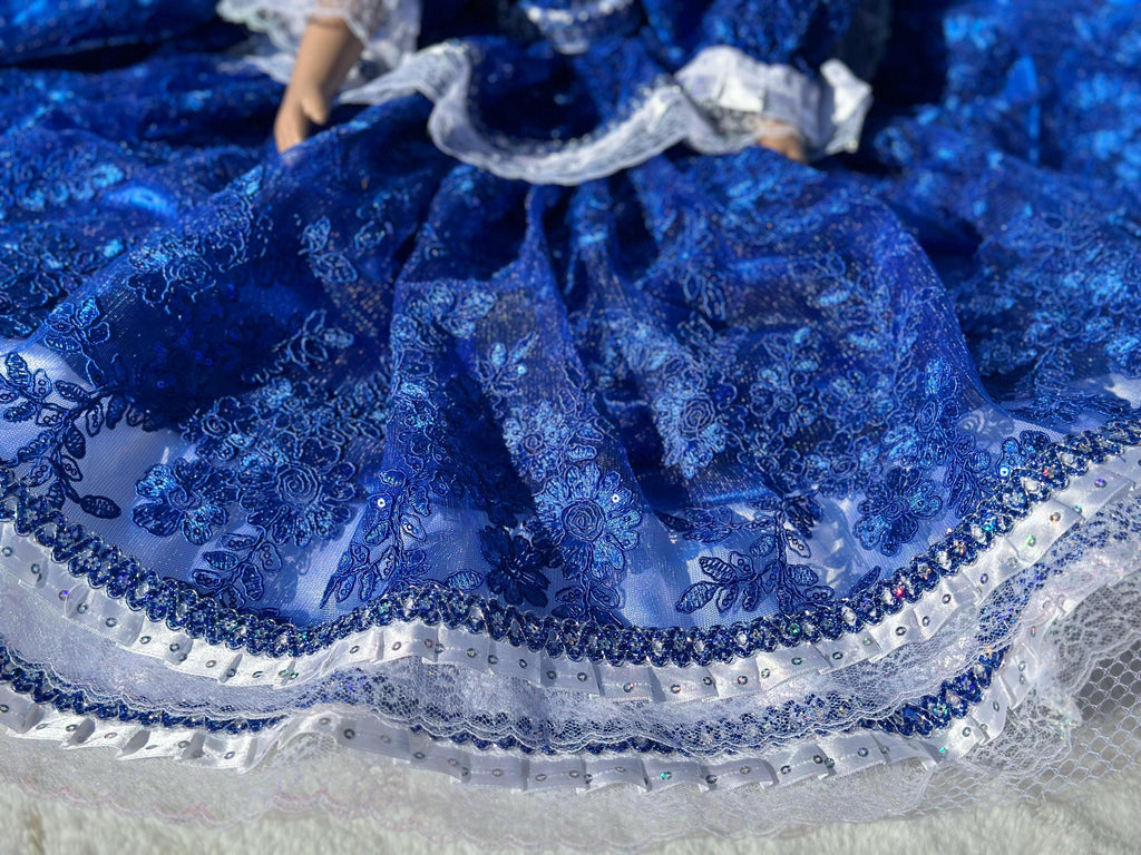 32" Yemaya Doll: Blue Dress, Bloomer & Turban