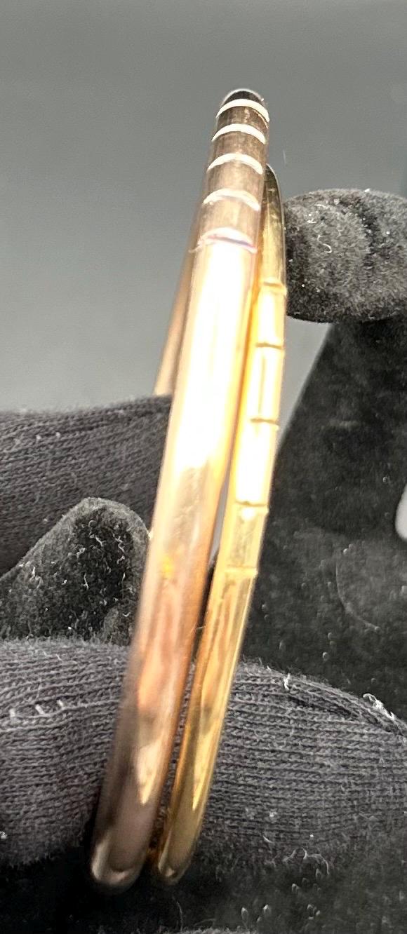 Handmade Bronze Oshun Bangles - Set of 5. 4gauge thickness.