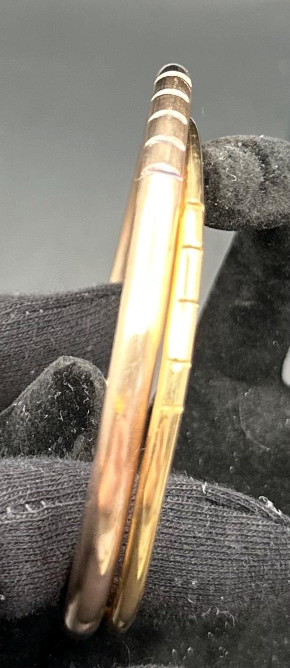Oshun Bronze Bangle Set of 5: Handmade Orisha Jewelry 6gauge Thickness