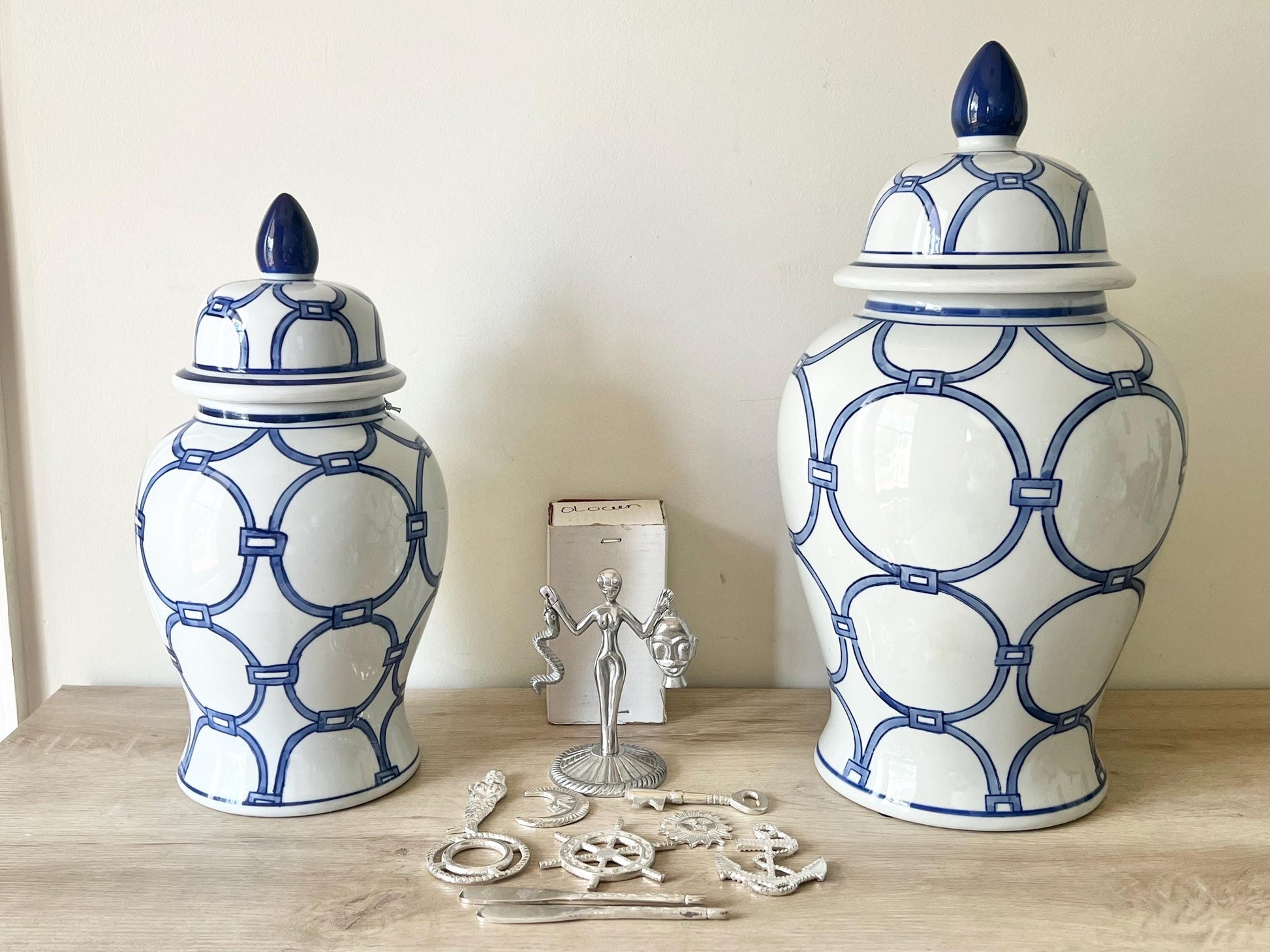 Ceramic Tinajas for Olokun/Yemaya - Orisha Ginger Jars