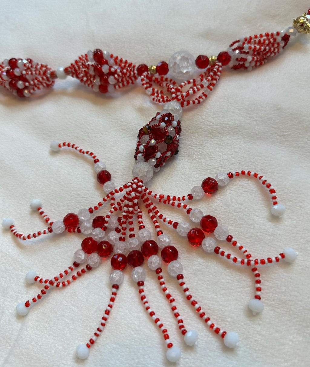 Handmade Shango Mazo: Tiger's Eye, Crystals & Murano Beads