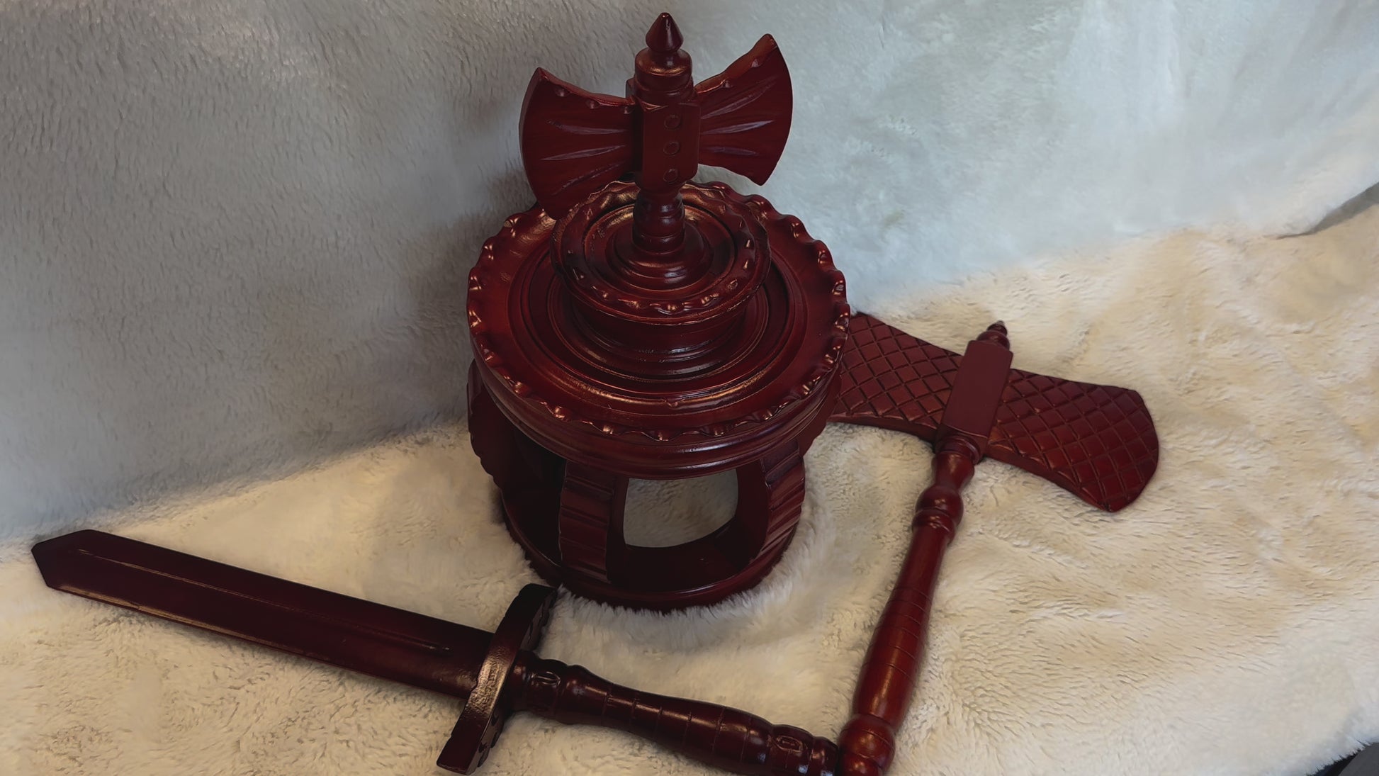 Juego de Corona, en Madera, para Chango / Wooden Crown Set for Shango
